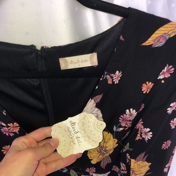 Altar’d State Black Floral Dress - Picture 3 of 8